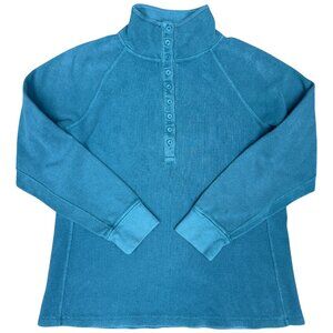 Women's DULUTH TRADING CO. Heritage Ribbed Knit Henley‎ Mock Turtleneck- Size XL